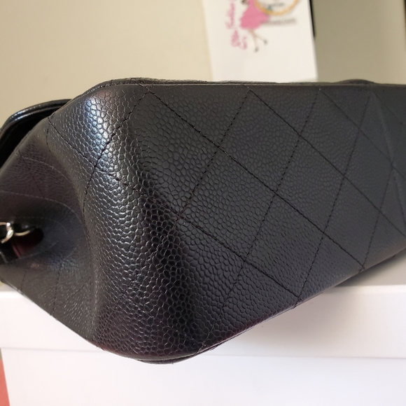 Chanel classic jumbo black caviar silver hw bag - Picture 8 of 12